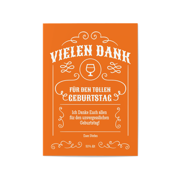 Dankeskarten Geburtstag, Whiskey