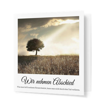 Trauerkarten online selbst gestalten, Ein Baum