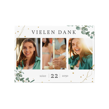 Danksagungskarten Konfirmation, Goldakzente