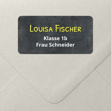 Namensetiketten für die Schule, Schiefertafel