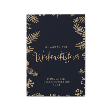 Einladung Weihnachtsfeier, Weihnachtszweige