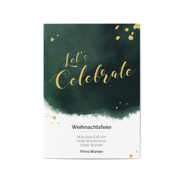 Einladung Weihnachtsfeier, Goldene Feier