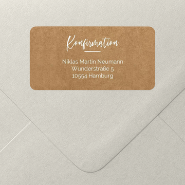 Adressaufkleber Konfirmation, Natur