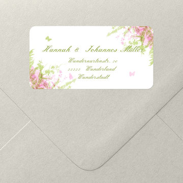 Adressaufkleber Konfirmation, Schmetterling