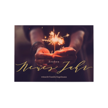 Neujahrskarten, Neujahr in Gold