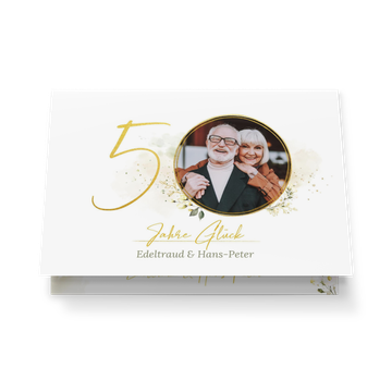 Einladungskarten goldene Hochzeit, Goldjahre