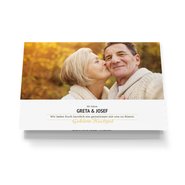 Einladungskarten goldene Hochzeit, Goldene Nachricht