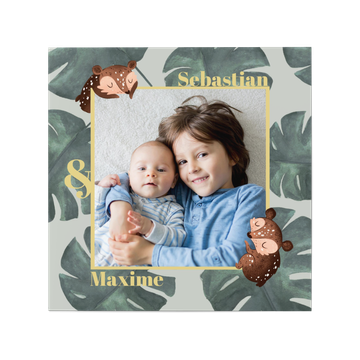 Fotokarten Baby mit Geschwistern, Bärenbrüder