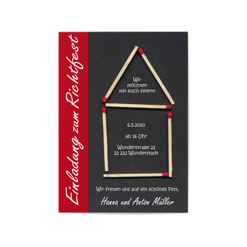 Einladung Richtfest, Unser Richtfest