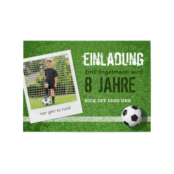 Einladungskarten Kindergeburtstag, Fußball Party