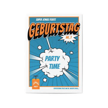 Einladungskarten Kindergeburtstag, Partyknaller