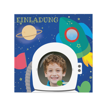 Einladungskarten Kindergeburtstag, Astronaut