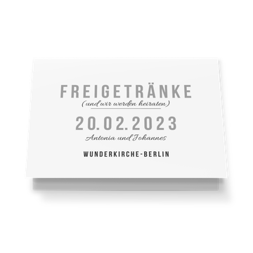 Einladungskarten Hochzeit, Freitrunk