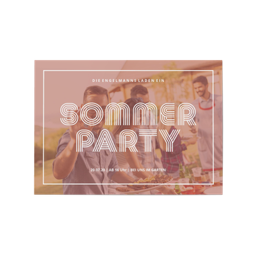 Einladung Sommerfest, Sommer Retro Schrift