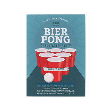Einladung Sommerfest, Bier Pong