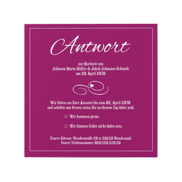 Antwortkarte