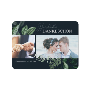 Dankeskarten Hochzeit, Blattwerk