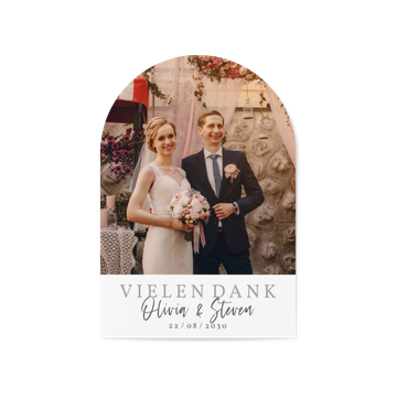 Dankeskarten Hochzeit, Danke Torbogen
