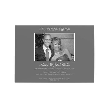 Einladungskarten zum Hochzeitstag, Elegant: Hochzeitstag