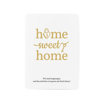 Umzugskarten selbst gestalten, Home Sweet Home
