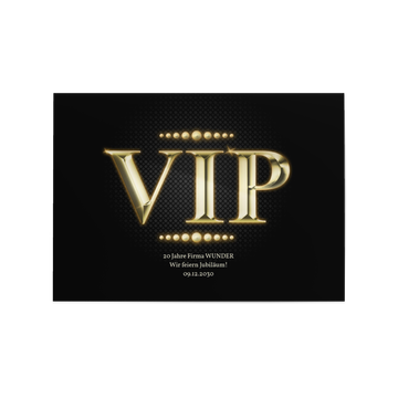 Einladungskarten geschäftlich, Goldener VIP