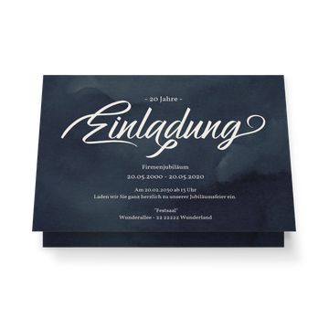 Einladungskarten geschäftlich, Aquarellhintergrund