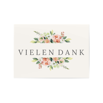Dankeskarten geschäftlich, Blumen Bouquet
