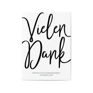 Dankeskarten geschäftlich, Schriftlich