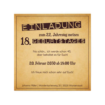 Geburtstagspapier