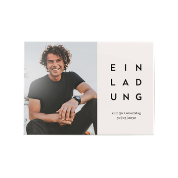 Einladungskarten 30. Geburtstag, Simpel