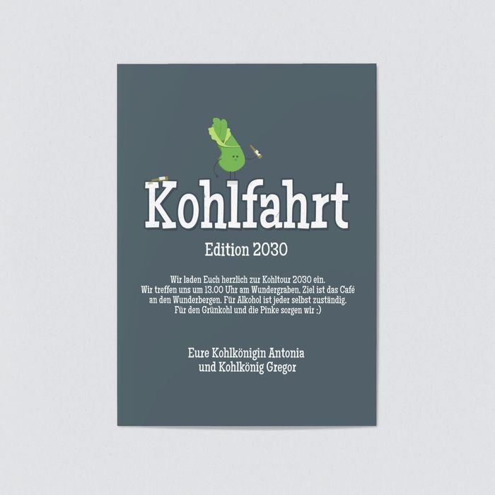 Kohlpaddy Einladungskarten Kohlfahrt