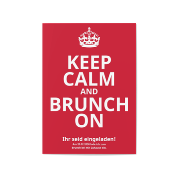 Einladung Brunch, Keep Calm