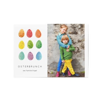 Einladungen Ostern, Bunter Osterbrunch