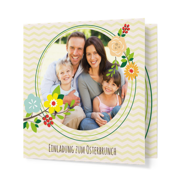 Einladungen Ostern, Frühlingsblumen