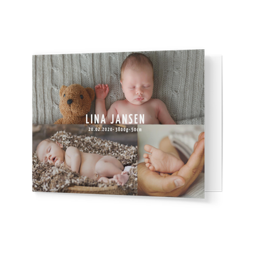UNICEF Geburtskarten, Baby Newsticker in Gelb