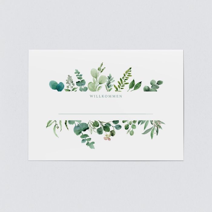 hochzeit tischkarte greenery Tischkarten Hochzeit