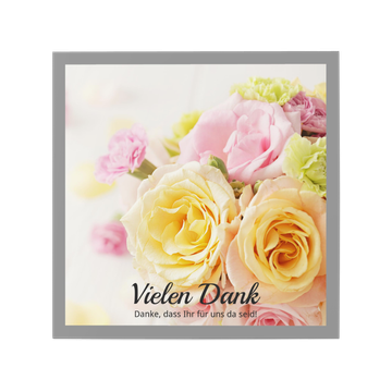 Hochzeit Blanko Karten selbst gestalten, Quadrat - Ein Foto - Grau