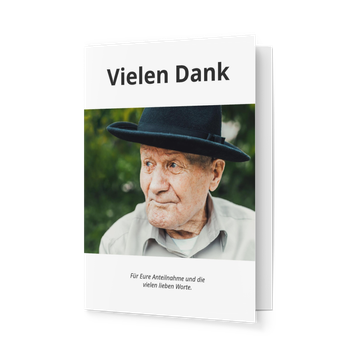 Trauer Blanko Karten selbst gestalten, Hoch - ein Foto - Mittig