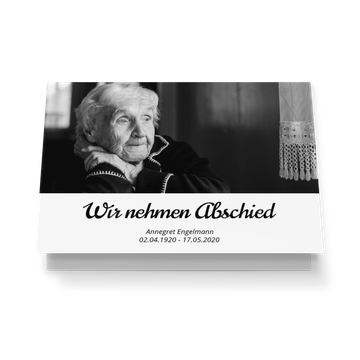 Trauer Blanko Karten selbst gestalten, Quer - Panorama