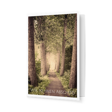 Sterbebilder selbst gestalten, Waldweg