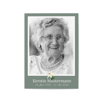 Sterbebilder selbst gestalten, Lilie