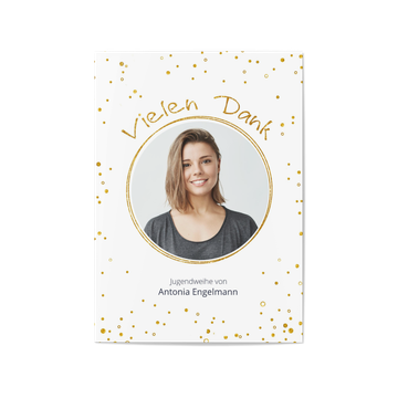 Danksagungskarten Jugendweihe, Goldener Kreis
