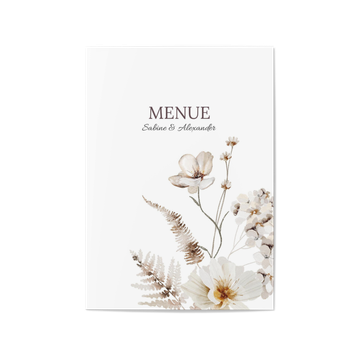 Menükarten Hochzeit selbst gestalten, Midwinter