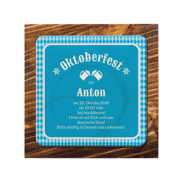 Einladungskarten Oktoberfest, Oktoberfest -  Bierdeckel