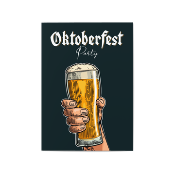 Einladungskarten Oktoberfest, Bierhand