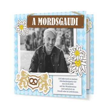 Einladungskarten Oktoberfest, A Mordsgaudi