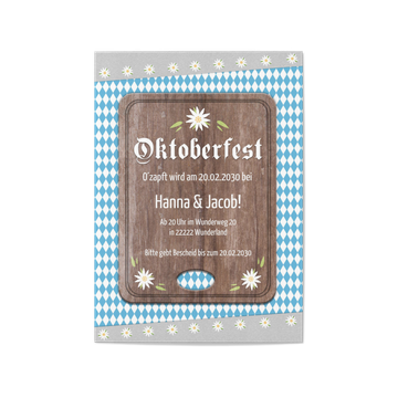 Einladungskarten Oktoberfest, Brotzeit