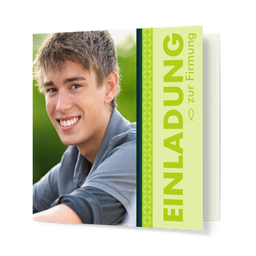 Einladungskarten Firmung, Grüne Streifen