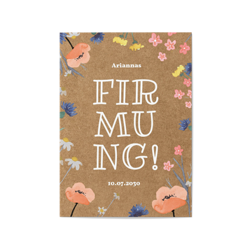 Einladungskarten Firmung, Kornblumen