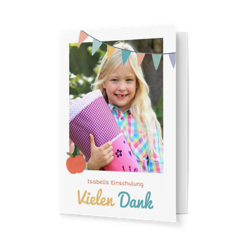 Danksagungskarten Einschulung, Girlande